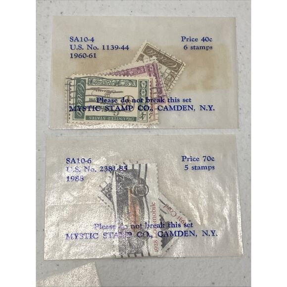 Vintage Postage Stamps US Collection Lot Of 71 Used Off Paper Dated 1895-1994 - Picture 5 of 8